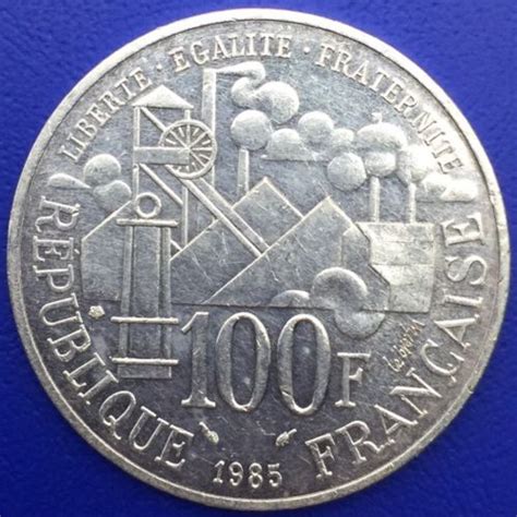 Monnaie Argent 100 francs Émile Zola 1985