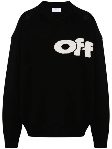 Off White Shared Logo Sweater Black Farfetch