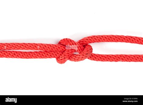 Sheet Bend Knot isolated on white background Stock Photo - Alamy