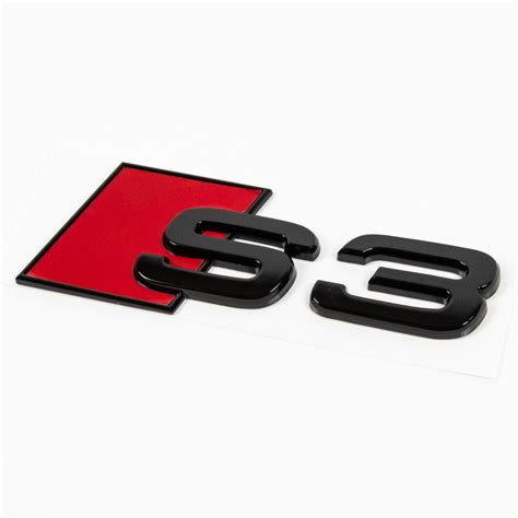 Gloss Black Audi S3 Rear Badge — Ultimate Customs