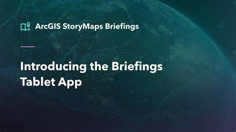 Introducing The Arcgis Storymaps Briefings App Youtube