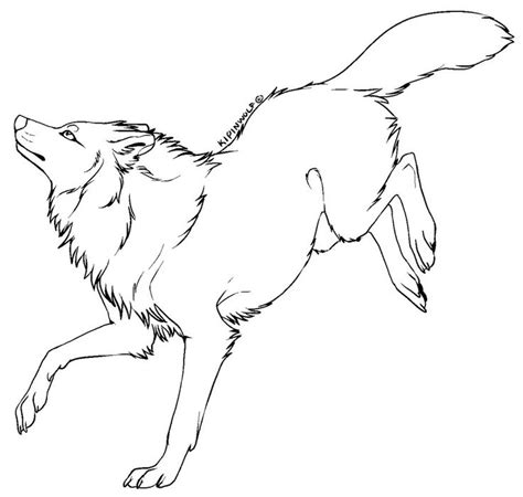 Free Lineart Wolf 2 By Kipine Manga Drawing Wolf Sketch Wolf Art