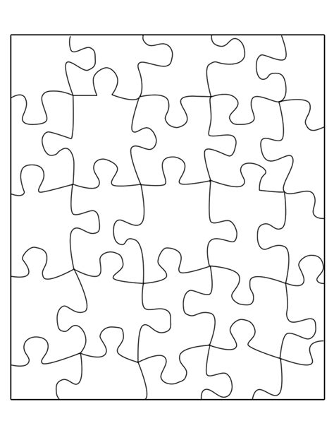 Printable Puzzle Pieces Template