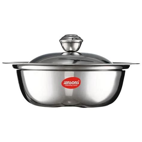 Buy Jensons Stainless Steel Serving Bowl With Steel Lid 22 Cm Online At Best Price Of Rs 199