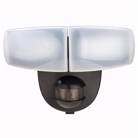 Defiant 180 Degree Black Motion Activated Outdoor Integrated Led Twin