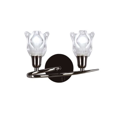 Mantra M8581BC S 1 Amel Wall Lamp Switched 2 Light Black Chrome