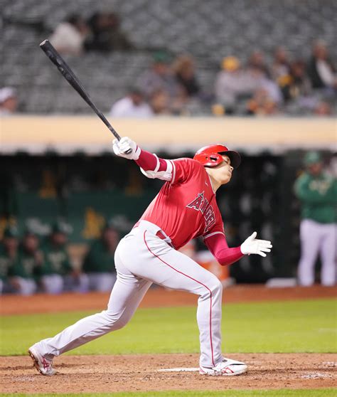 大谷翔平キャリアハイ18試合連続安打 適時二塁打で95打点 2年連続100打点まであと5 Mlb写真ニュース 日刊スポーツ