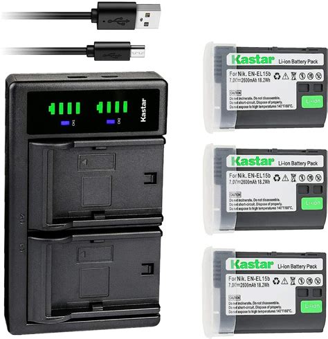 Amazon Kastar 3 Pack EN EL15b Battery And LTD2 USB Charger