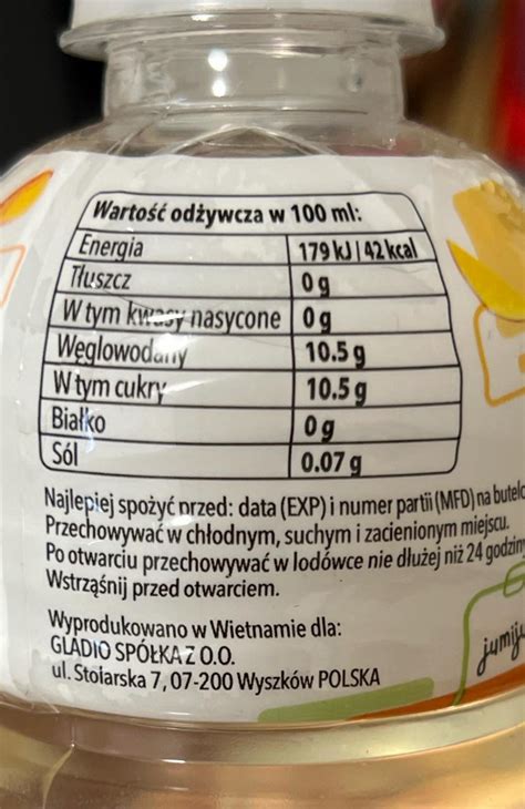 Nap J Niegazowany Mango Z Nata De Coco Jumi Jumi