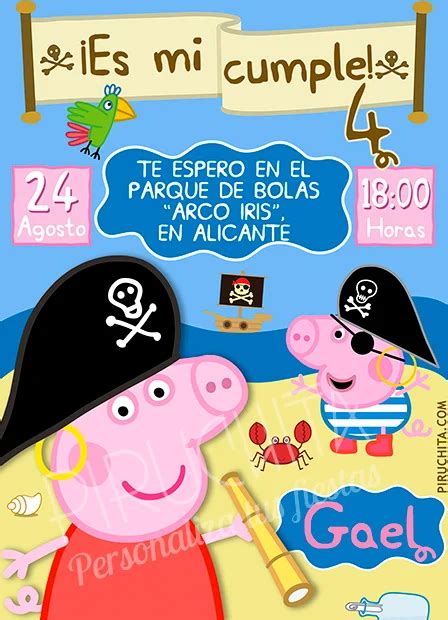 Invitaci N Cumplea Os Peppa Pig Digital Imprimible Piruchita