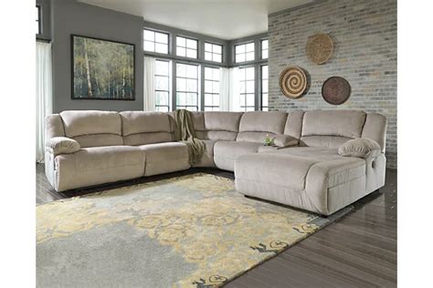 Toletta 6 Piece Reclining Sectional With Chaise Non Power Ashley