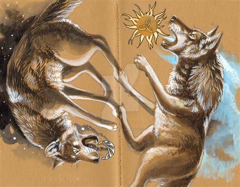 Hati and Skoll by brushandtea on DeviantArt