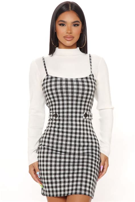 Kaylee Mini Dress Black White Fashion Nova Dresses Fashion Nova