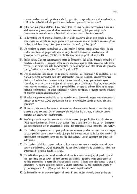 Problemas De Genc A Tica Mendeliana Pdf