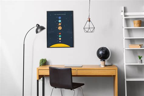 Solar System Poster Giclée Print Sun Planets Asteroid Etsy