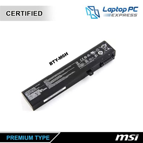 MSI Laptop Battery BTY M6H Compatible With MSI GE62VR GP72 GL72 2QC 2QD