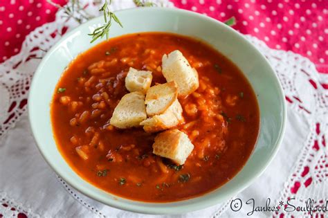 Jankes Seelenschmaus Ratzfatz Vegane Tomaten Reis Suppe