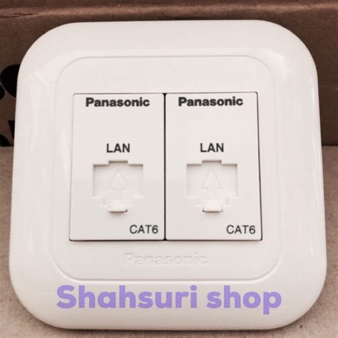 Jual Stop Kontak Outlet Data Cat Cat Double Frame Panasonic