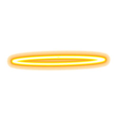 an oval shaped object that is glowing in the dark, on a white background with yellow light