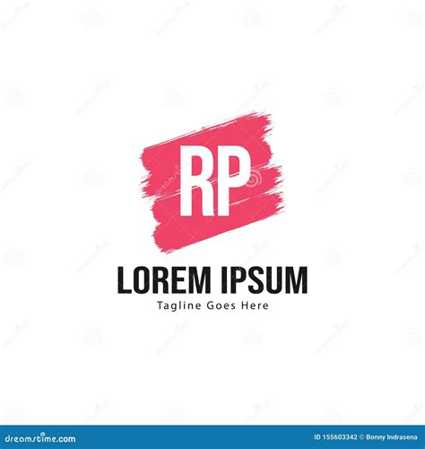 Plantilla De Logotipo Rp Inicial Con Marco Moderno Ilustración