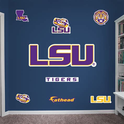 LSU Tigers: Purple Logo - Officially Licensed NCAA Removable Adhesive | Purple logo, Lsu, ? logo