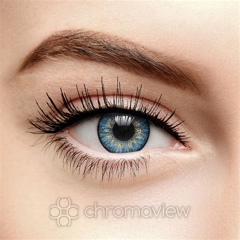 Natural Blue Coloured Contact Lenses Dailies Chromaview Uk