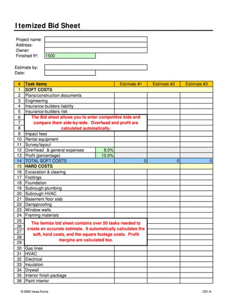 Drywall Estimate Template