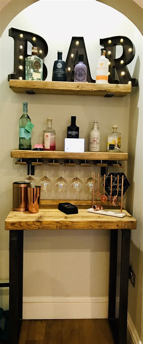 Gin Bar In Alcove Diy Home Bar Home Bar Rooms Mini Bar At Home