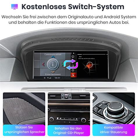 CarPlay Android Auto Für BMW E60 E61 E90 E91 CCC GPS Navi Autoradio 4