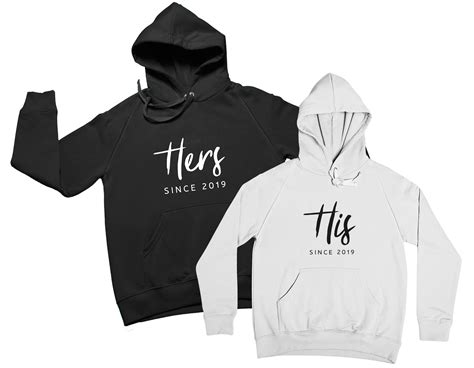 His And Hers Matching Couple Hoodies Valentines Day T Etsy