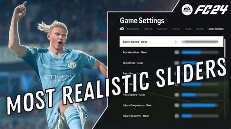 MOST REALISTIC SLIDERS And Settings In EA FC 24 YouTube