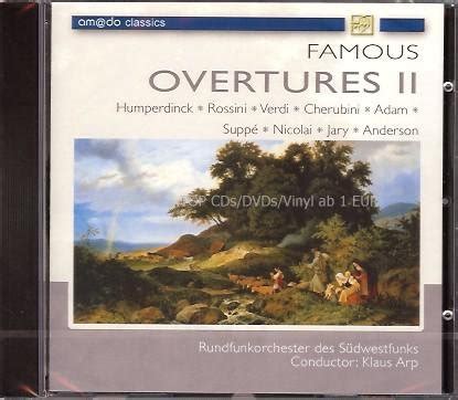 Famous Overtures Ii Various Engelbert Humperdinck Gioacchino