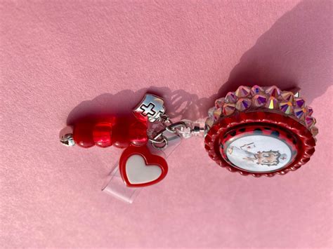 Bling Rhinestone Nurse Betty Boop Inspired Red Badge Reel Etsy