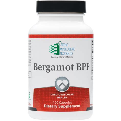 Bergamot Bpf By Ortho Molecular 120 Capsules Srq Care Pharmacy