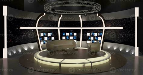 Virtual Tv Studio Set Green Screen Background D Rendering