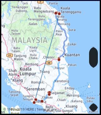 What Is The Driving Distance From Kuala Terengganu Malaysia To Melaka