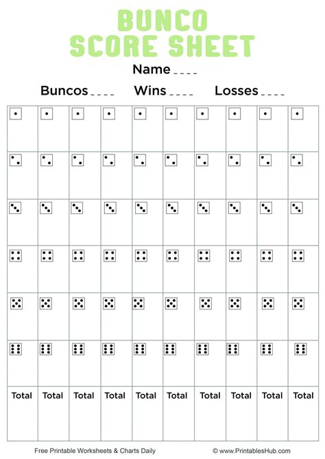 Free Printable Bunco Score Sheets Table Tally Sheet [pdf] Printables Hub Bunco Score