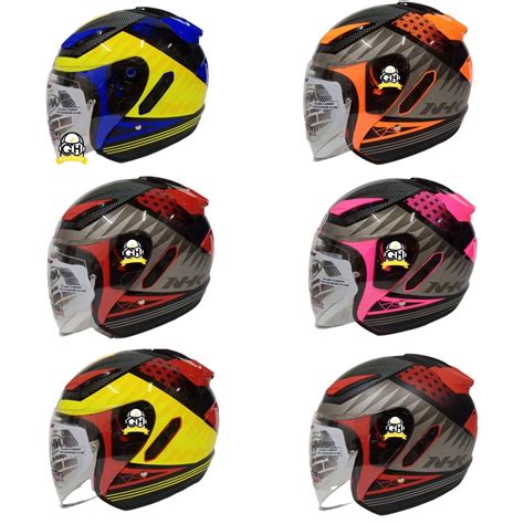 Jual HELM NHK R1 MOTIF NHK R 1 BIZARE DOUBLE VISOR Shopee Indonesia