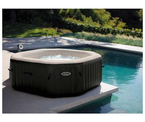 Intex Pure Spa 4 Person Jet Bubble Octagon Hot Tub With Six Filter Cartridges 28453E 3 X
