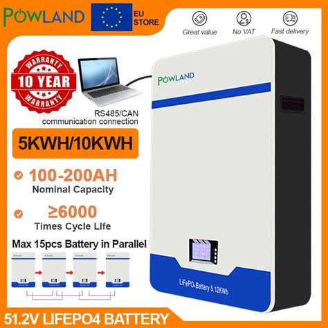 Easun Power Wall 48v 100ah 200ah Lifepo4 Batterie 5kw 10kw 51 2 V Solar