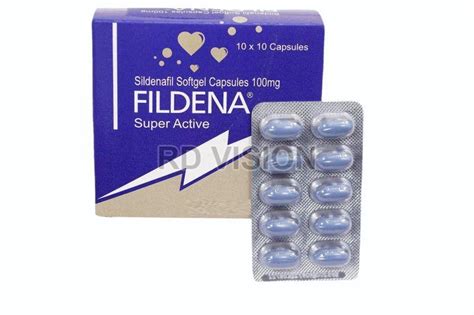 Fildena Super Active Capsules For Erectile Dysfunction Packaging Size 10x10 Pack At Best