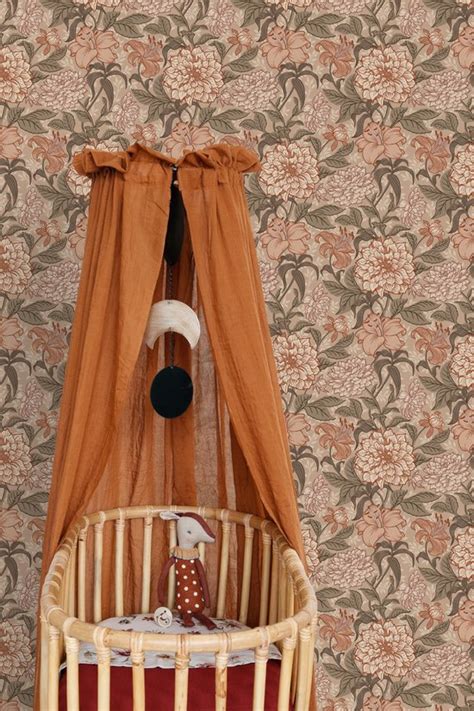 ESTAhome Behang Vintage Bloemen Oudroze Vergrijsd Groen En Terracotta