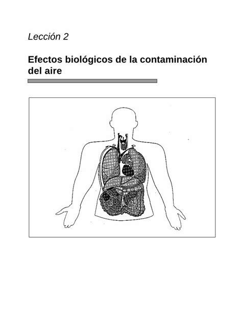 Pdf Lección 2 Efectos Biológicos De La Contaminación Del Aire