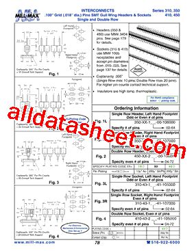 Datasheet Pdf Mill Max Mfg Corp