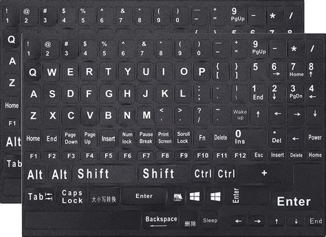 Amazon Pack English Keyboard Stickers Big Letter Full Set