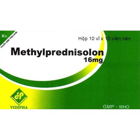 Thuốc kháng viêm Methylprednisolon 16mg VIDIPHA hộp 10 vỉ x 10 viên