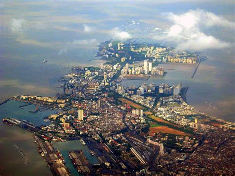 Aerial, Satellite photo of Mumbai