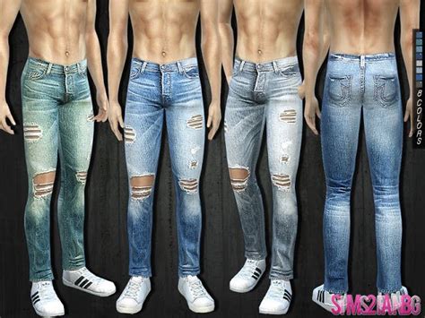 Sims 4 CC's - The Best: Ripped Jeans by sims2fanbg | Sims 4 men clothing, Sims 4 clothing, Sims ...