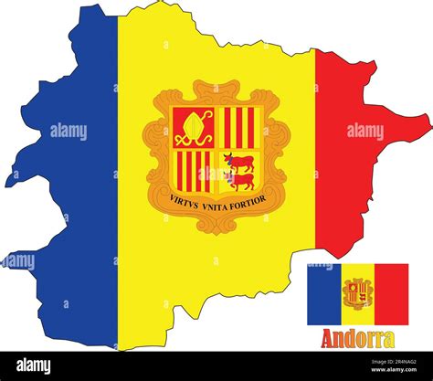 Andorra Map And Flag Stock Vector Image Art Alamy