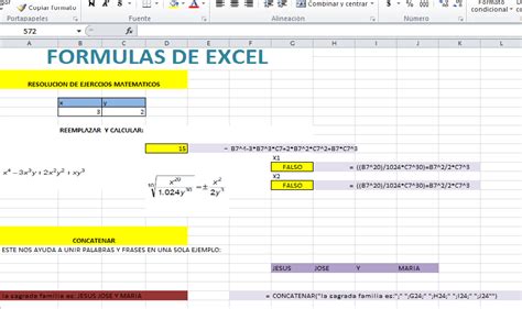 Formulas De Excel Formulas Basicas De Excel